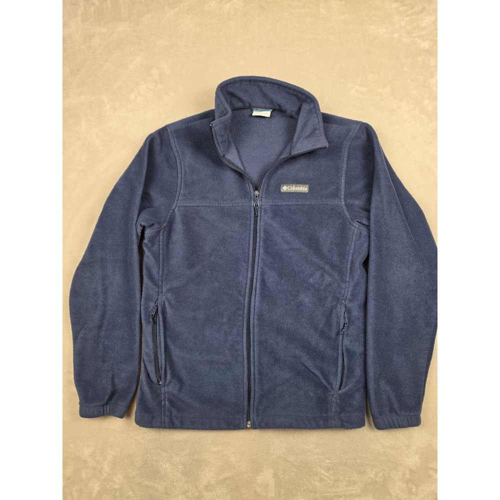 Columbia Fleece Jacket Mens Medium Blue Full Zip Gorpcore Outdoor